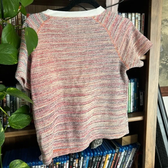 Madewell Texture and Thread Rainbow Space Dye Terry Sweatshirt Tee - Size Medium - Picture 4 of 4